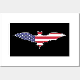 United States Bat Flag Posters and Art